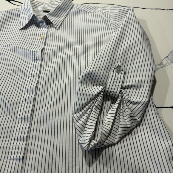 Chico’s shirt in white with pale blue stripes - Picture 3 of 7